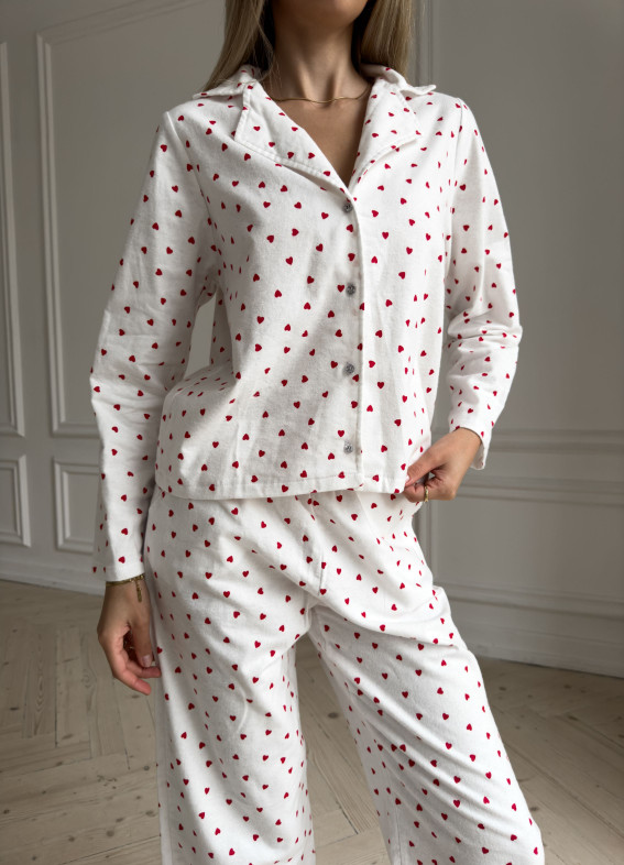 Lizzy flannel, pajamas, white00-00004124-k