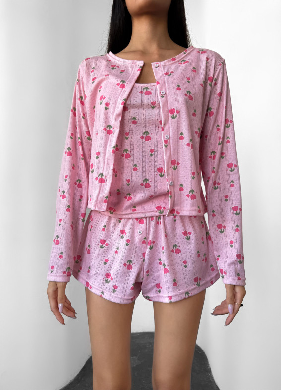 Zoe, pajama shirt, tank top, pink00-00004662-k
