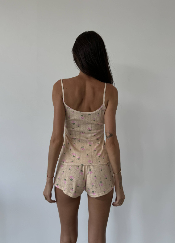 Zoe, pajama shirt, tank top, beige00-00004662-k