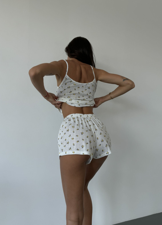 Abby, pajamas with a T-shirt, white and yellow00-00004583-k