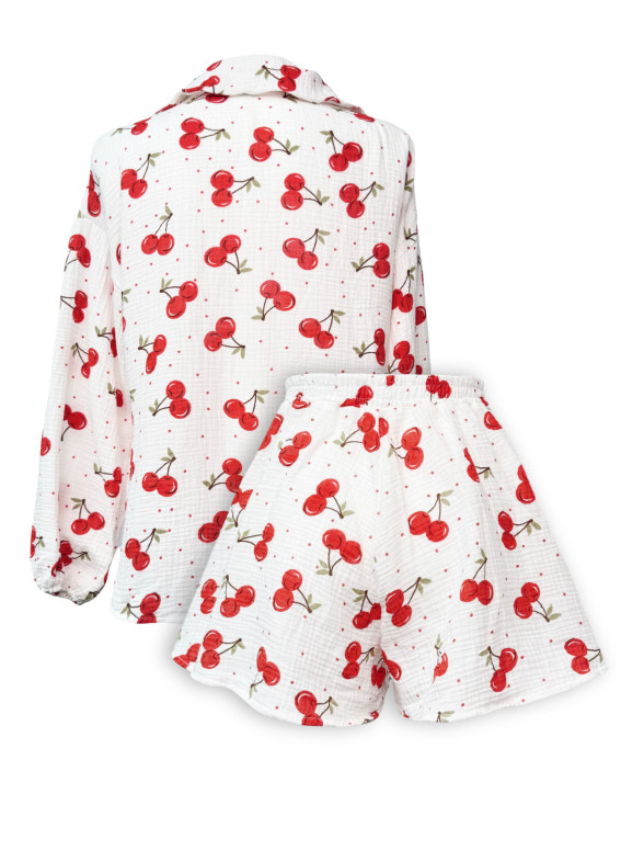 Cherry, pajamas, white00-00004891-k