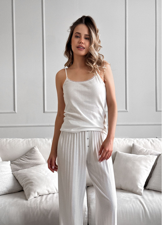 Verona, pajamas with a T-shirt and pants, milky00-00004903-k-2