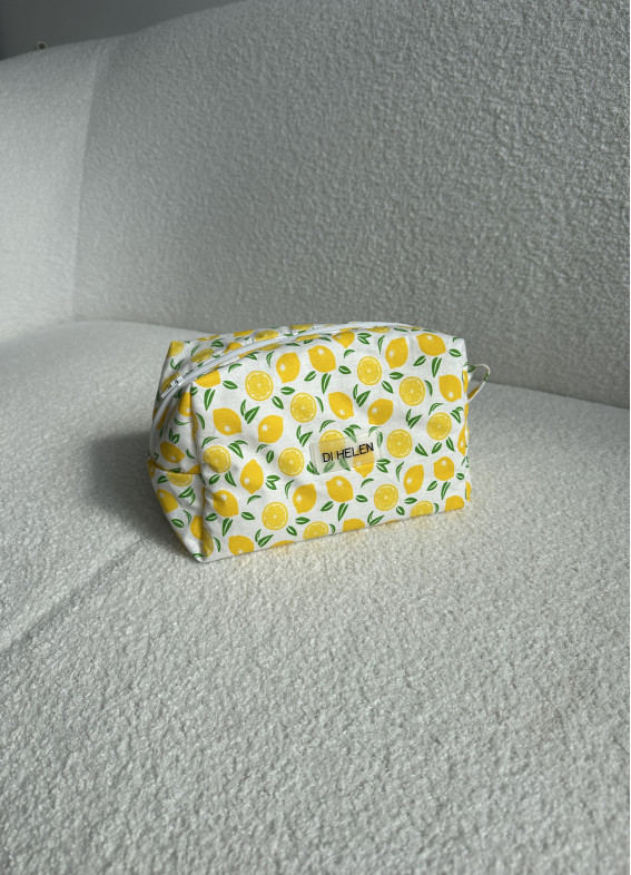 Lemons, cosmetic bag, yellow5004