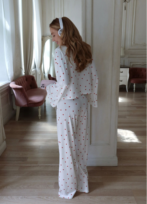 Miłość, piżama, biały00-00005069-k