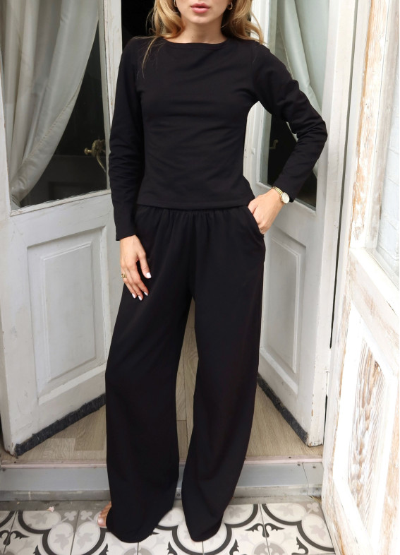 Aziza, piżama, czarny00-00005076-k