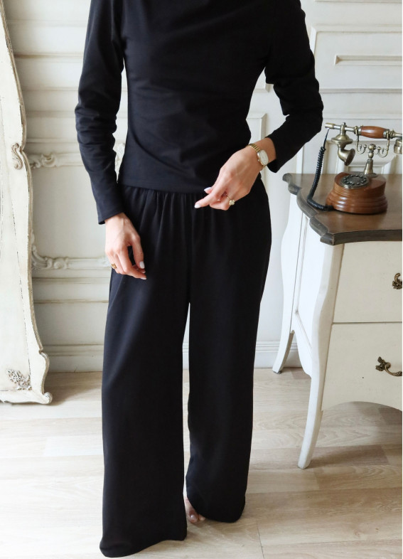 Aziza, piżama, czarny00-00005076-k