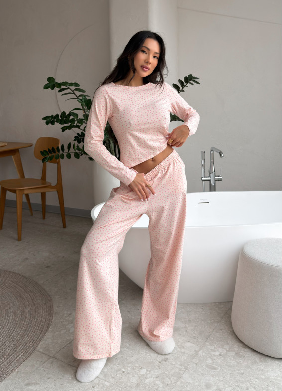 Aziza, piżama, różowy00-00005076-k