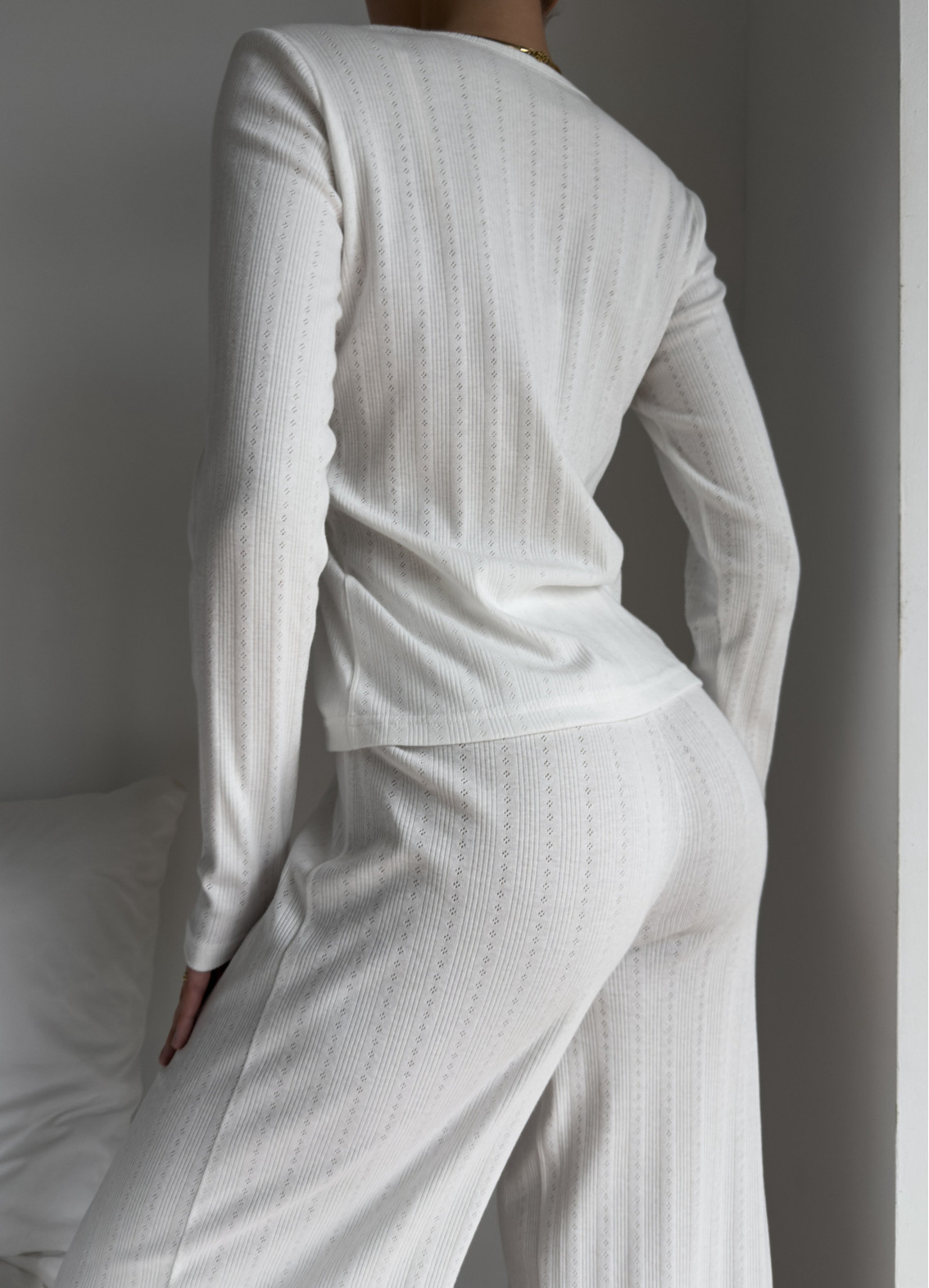 Piżama damska Vilena koszulowa z długim rękawem, mlecznaArtykuł: 00-00005124-k2