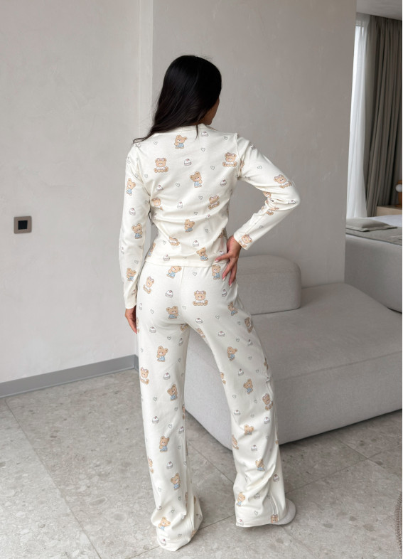 Linsey, piżama, beżowy00-00005136-k