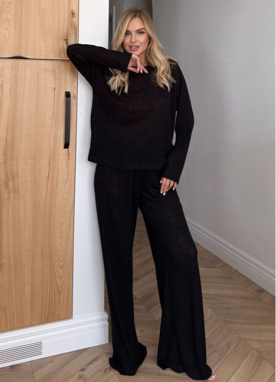 Calista, piżama, czarna00-00005194-k