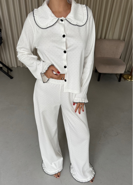 Tanita, piżama, biała00-00005306-k