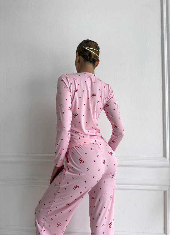 Edelin, piżama, różowa00-00005455-k