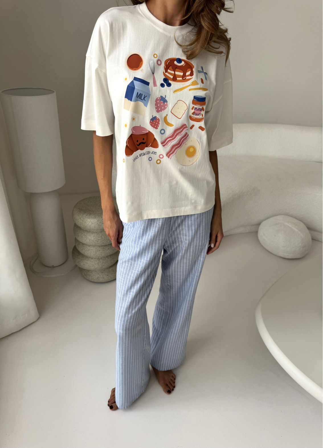Women’s Breakfast joys Pajama Set with Pants, multicolorArticle: 00-00005559-k-14